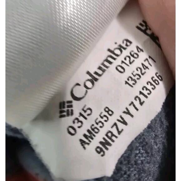 Columbia Pullover Men Large Orange Gray Fleece Klamath Range Quarter Zip Sweater - Picture 9 of 11